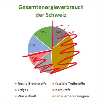 fast drei Viertel des heutigen Energieverbrauchs sollen durch nachhaltige Stromerzeugung ersetzt werden