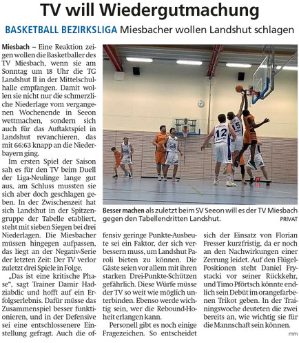 Artikel im Miesbacher Merkur am 25. Januar 2025 - Zum Vergrößern klicken