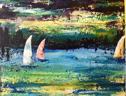 "Sommerfrische" , Acryl auf Leinwand , 50x60 cm , BNR. 396