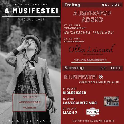 Olles Leiwand spielt im Wieninger Freilassing mit Austropop (Ambros, STS, Fendrich, Danzer uva.)