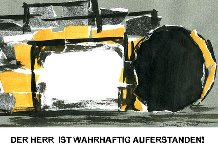 christliche Karten, Ostern das Grab ist leer 