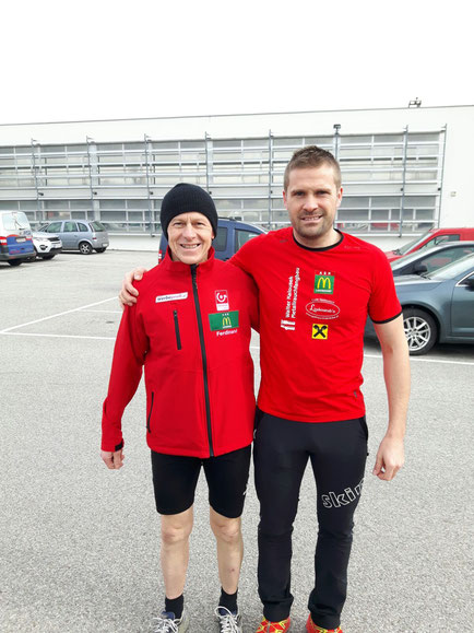 NÖ-Landesmeister im Crosslauf Ferdinand Kreiml (links) mit Jeff Kalousek! Super!!