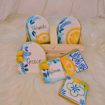 Cookies im griechischen Design 