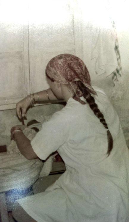Vesta assisting in Dr. Goher's Clinic at Meherazad, India