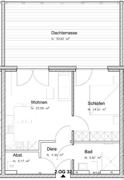 Grundriss Wohnung 32