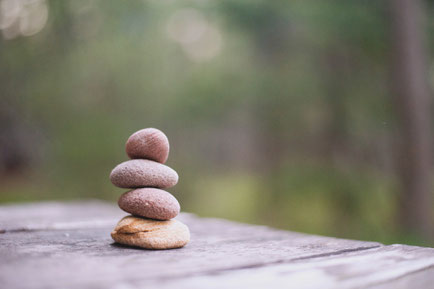 Rocks Meditating Minimalist Biohacker