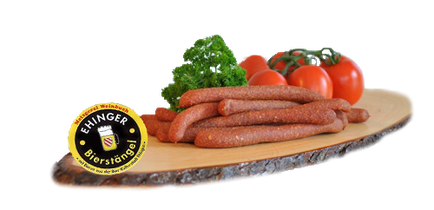 Bild: Ehinger Bierstängel von der Metzgerei Weinbuch; Wurstkonserven; Wurstglas; Wurst im Glas; Wurstwaren haltbar; Onlineshop  - Wurst online bestellen; Schwarzwurst; Blutwurst