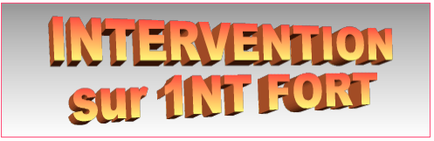 INTERVENTION sur 1NT FORT