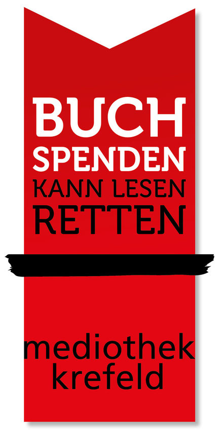 Buchspenden kann Lesen retten, Lesen-retten, Mediothek Krefeld, Freunde und Förderer der Mediothek Krefeld