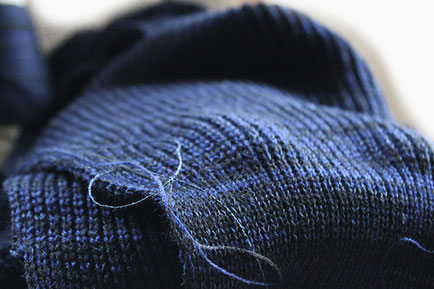 Strickpullover halbpatent, Raglanärmel