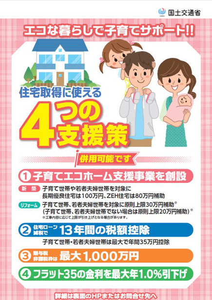 川西市　注文住宅　子育てエコホーム　住宅ローン減税　贈与税　フラット３５１