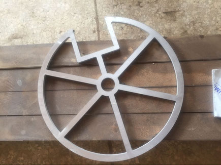 6mm aluminium wheel water jet cutting 