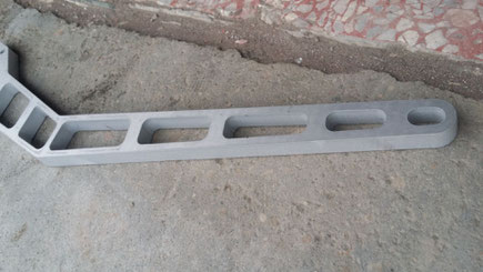 20mm aluminium part waterjet cutting