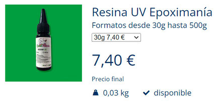 Resina UV para realizar joyería