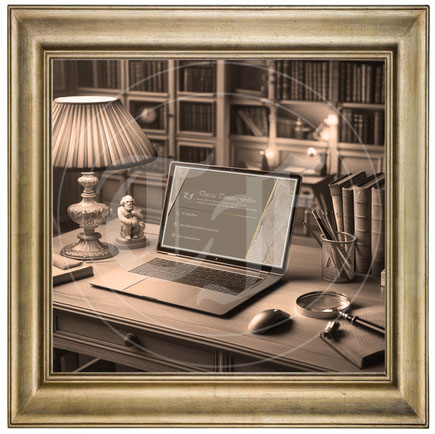 Scrivania di lavoro di Tamara Follesa - Consulenze per le opere d'arte