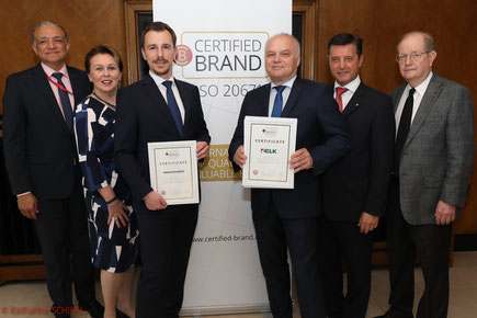 European Brand Institute, Certified Brand, Austrian Standard, ISO