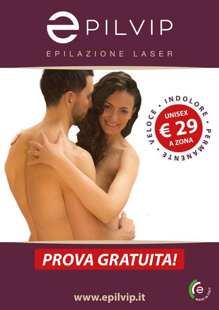 Epilvip epilazione laser, prova gratuita e poi solo 29€ a zona