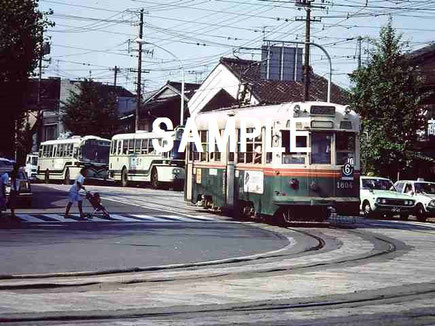路面電車　京都市電　1970年代1昭和 鉄道写真  カラー写真 ネットオークション  デジタル画像　旧型電車　廃線