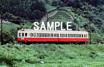 静岡のローカル私鉄　大井川鉄道　1970年　昭和50年代 鉄道写真　ネットオークション 通販 デジタル画像　吊り掛け　旧型車