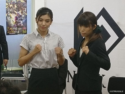 ストラッグル所属 ぱんちゃん璃奈(左)