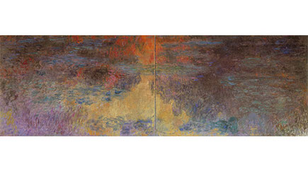 チューリッヒ美術館 クロード・モネ <睡蓮の池 夕暮れ> 1916-22 油彩 200*600cm