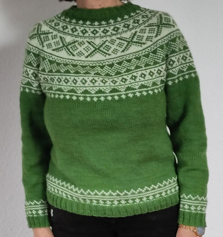 Merino 300 bunte wolle handgefärbt Pullover