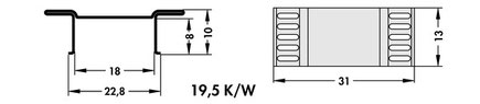 FK244 13 D3 PAK Fischer 表面実装用ヒートシンク