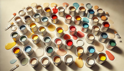 pots de peinture