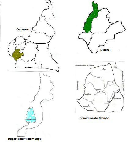 Carte de localisation de la commune de Mombo