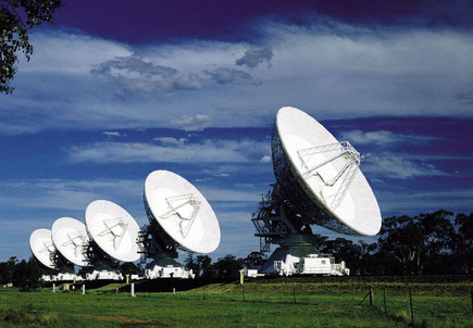 'Australia Telescope Compact Array' (ATCA) ved byen Narrabri