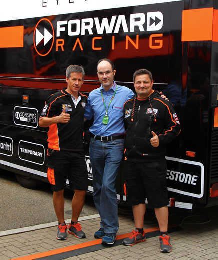 Treffen mit Tex Geissler und Sergio Verbena vor dem Team Truck