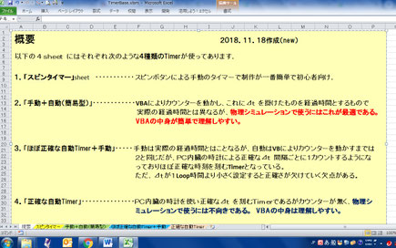 ExcelのTimer　４種