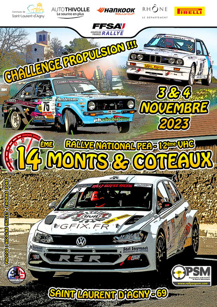 Affiche rallye monts et coteaux 2023