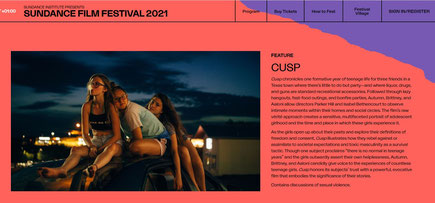 Cusp the film, Sundance 2021