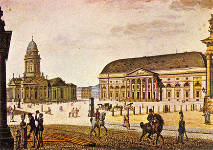 Das Königliche Nationaltheater am Gendarmenmarkt in Berlin. 1815.