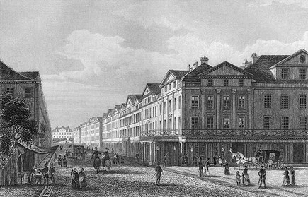 Das Hoftheater in Kassel. Stahlstich von Joh. Poppel. 1840.