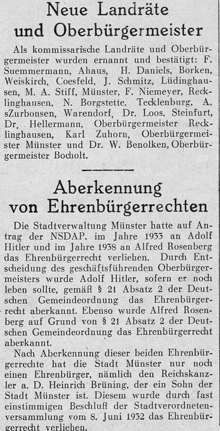 Neue Westfälische Zeitung 29.6.1945