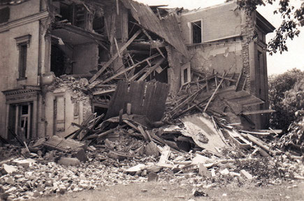 Zerstörtes Wohnhaus in der Hörsterstraße