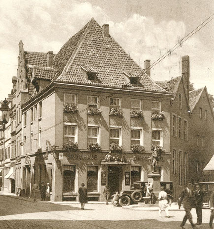 Der Gr0ße Kiepenkerl um 193 - Foto: Sammlung Stoffers (Münsterländische Bank - Stadtarchiv)
