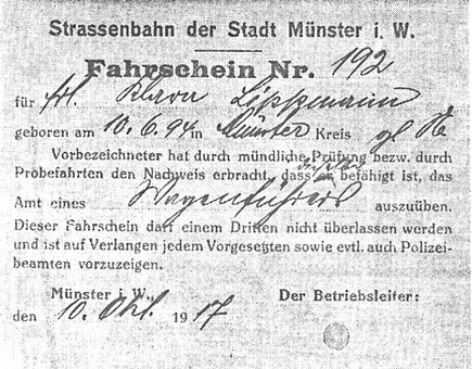 Fahrerlaubnis von 1917
