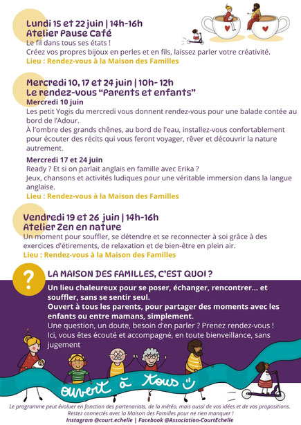 programme animations familles val d'adour Maison des Familles Maubourguet
