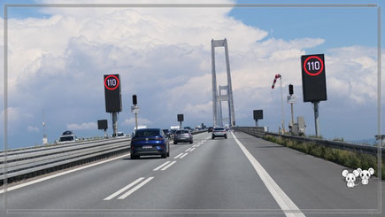 Stoerebeltbrücke Fünen-Seeland , ca 18 km, Mautkosten ca. 30 €