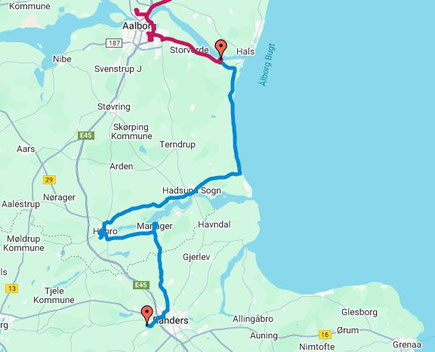 17.7.25 - 115 km -Storvode/Mou über Hobro und Mariager nach Randers