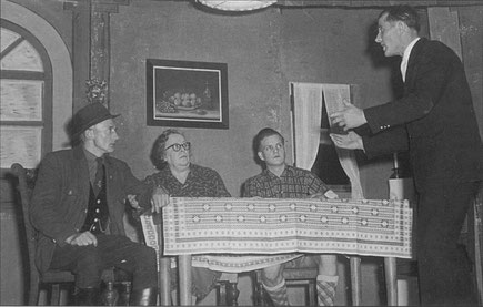 Theaterspiel  Weihnachten 1960 mit Albert Winkler, Gretel Günster, Otto Becher und Hans Dommermuth