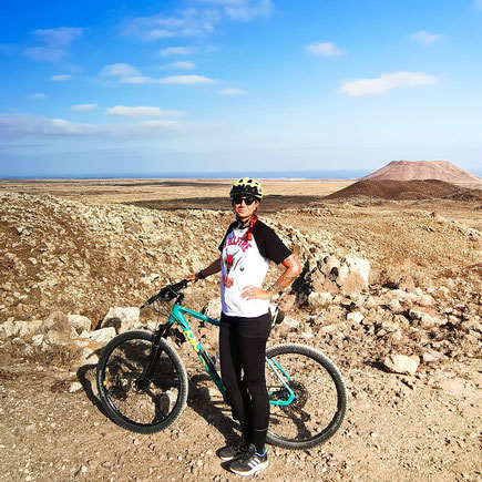 Radtour, Volcán Calderón Hondo, Fuerteventura, Fahrradverleih, Fahrradvermietung, Kanaren