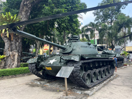 Buit gemaakte Amerikaanse tank in Vietnam