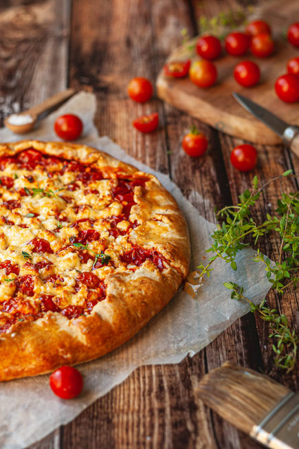 tarte rustique tomates cerise et feta