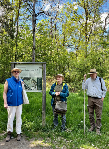Dorothea Haas (LBV), Matthias Rohrbacher (Naturpark) und Wolfgang Diewald
