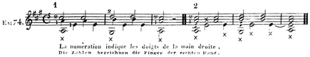 F. Sor: Guitarre-Schule. 1831. Ex. 74.