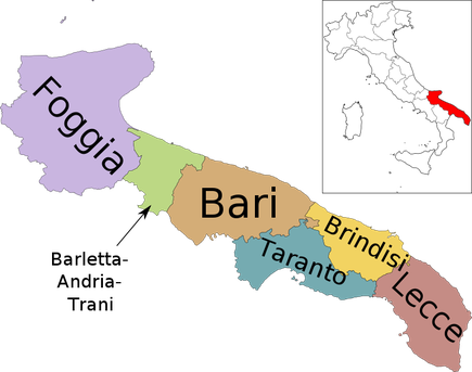 プッリャ州 地図 (Wikimedia Commons)